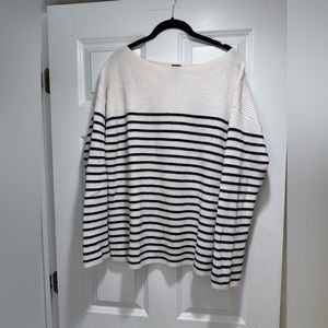 Gap Cream and White Striped Sweater - XL, Good Conditon